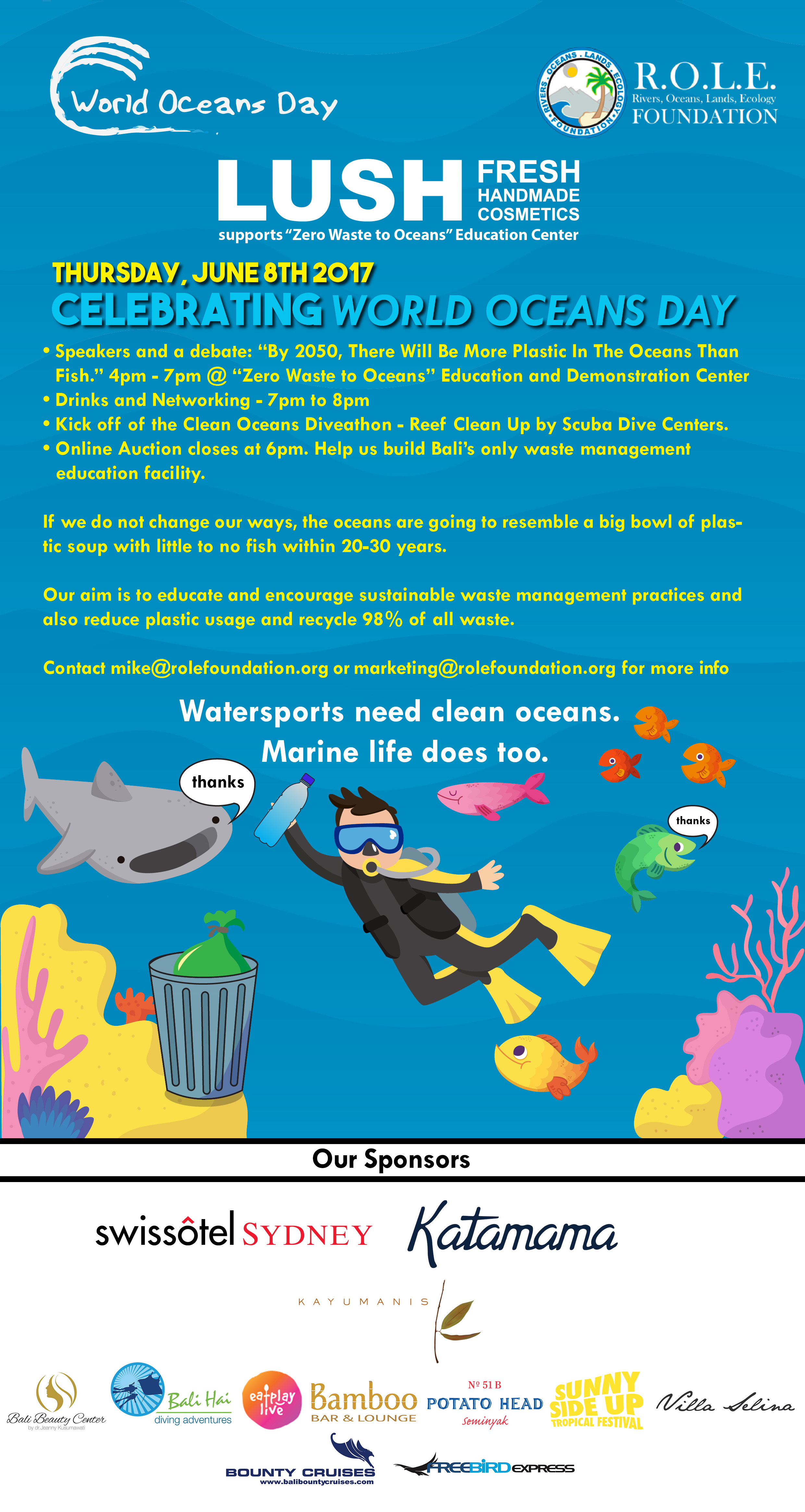 World Oceans Day Flyer and Sponsors
